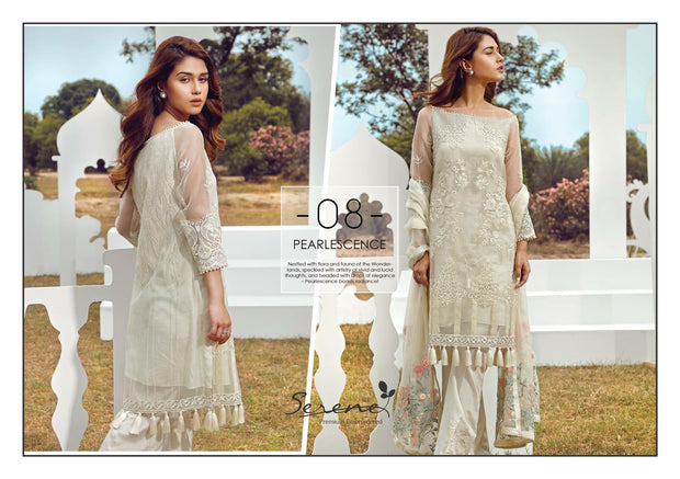 Dress by sareen in offwhite color with beautiful threds and tila embroidery Model# C 547