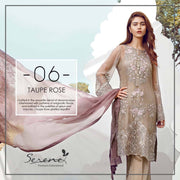 Dress by sareen in light brown and pink color with threds embroidery and tila work Model # C 549