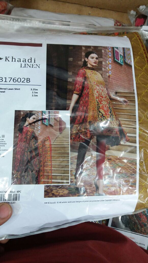 Beautiful khadi dress in linen cloth Model # 712