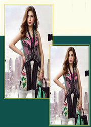 Beutifull chiffon dress by crimson in back and pink color