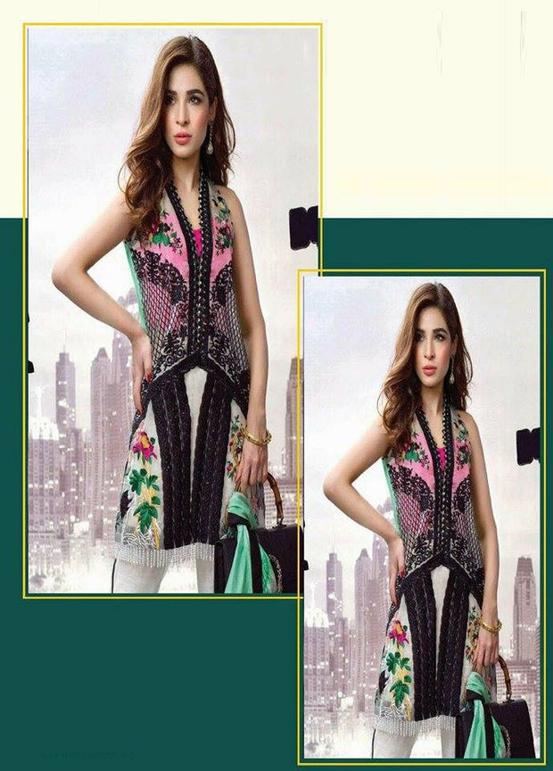 Beutifull chiffon dress by crimson in back and pink color