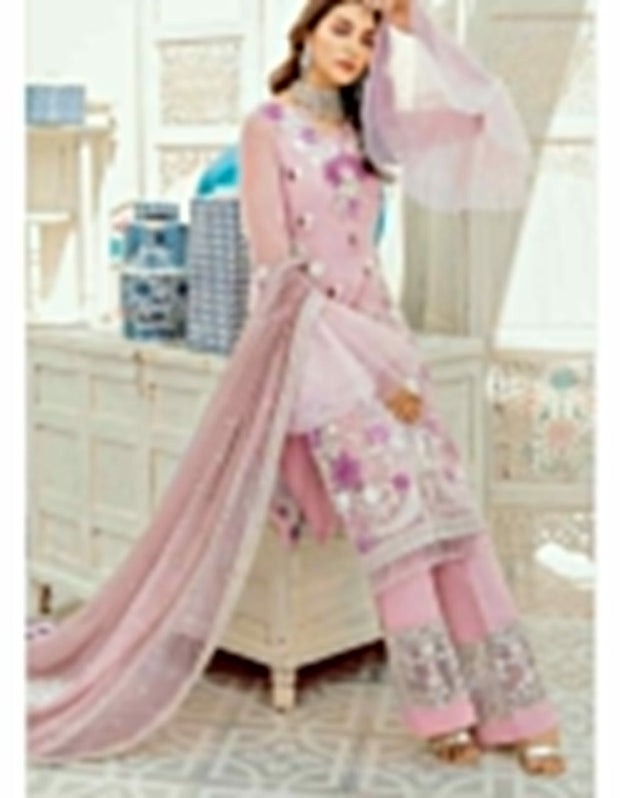 Imrozia Chiffon Party Collection in Lilac Color #Y2080