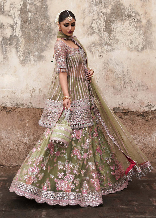 Indian Bridal Dress in Shirt and Lehenga Style