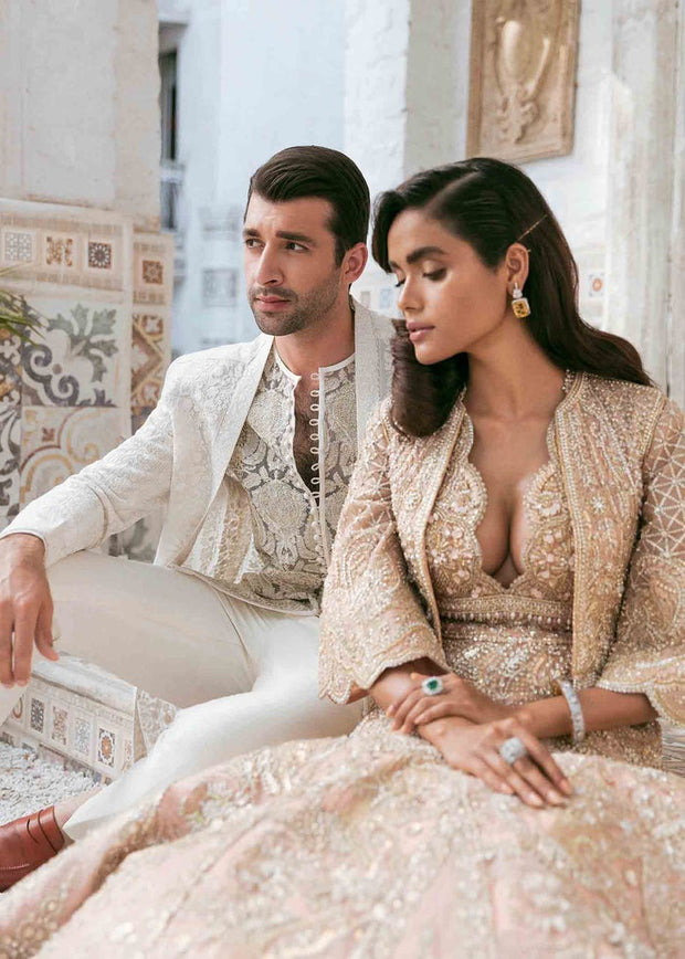Indian Bridal Grey Ghagra Choli 