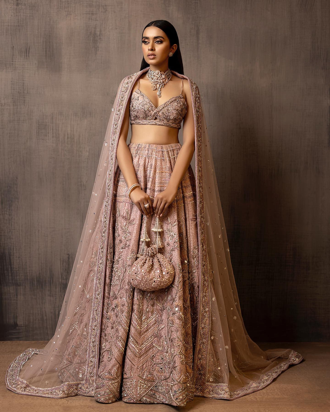 Indian Bridal Lehenga Choli and Dupatta for Wedding Online