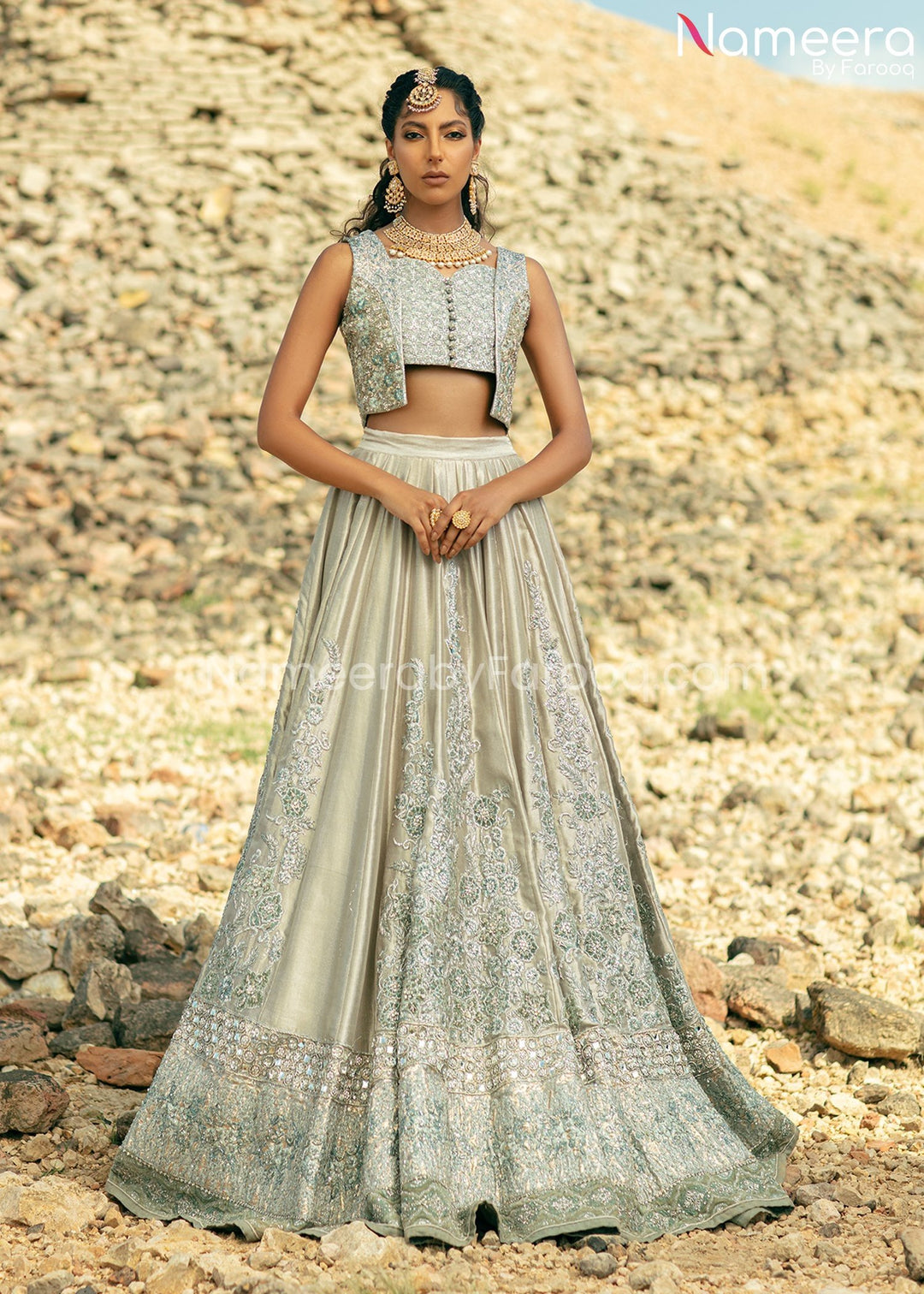 Indian Bridal Lehenga with Choli and Dupatta