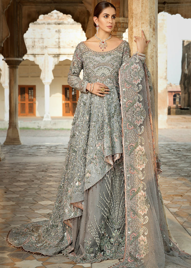 Indian Bridal Wear Designer Lehenga in Raw Silk