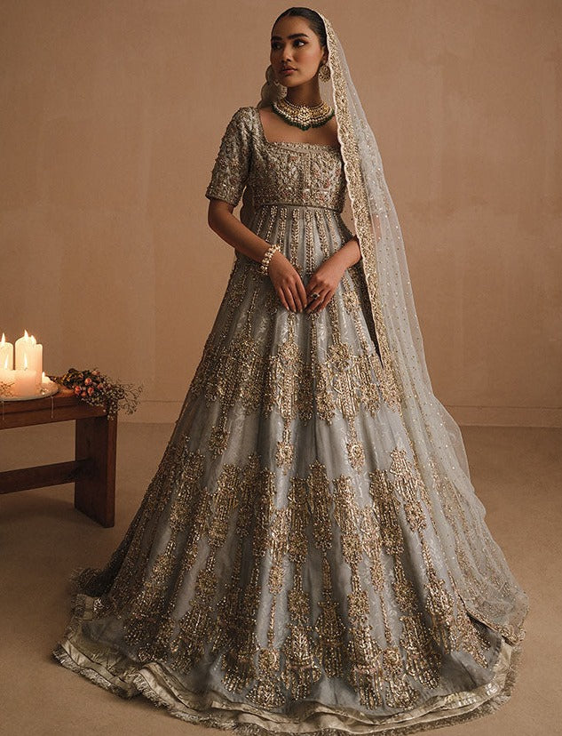Bride Two Piece Indian Gown Embroidered Two-Piece Wedding Dress
