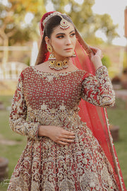 Designer Heavy Indian Bridal Wear Red Lehenga Choli