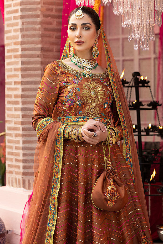 Indian Bridal Wear in Embroidered Lehenga Choli Dupatta Style