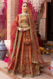 Indian Bridal Wear in Embroidered Lehenga Choli Style