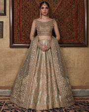 Indian Bridal Wear in Lehenga Choli and Dupatta Style