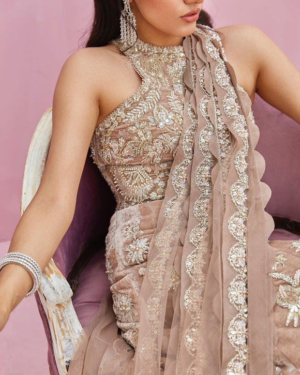 Indian Cream Lehenga Blouse 2022