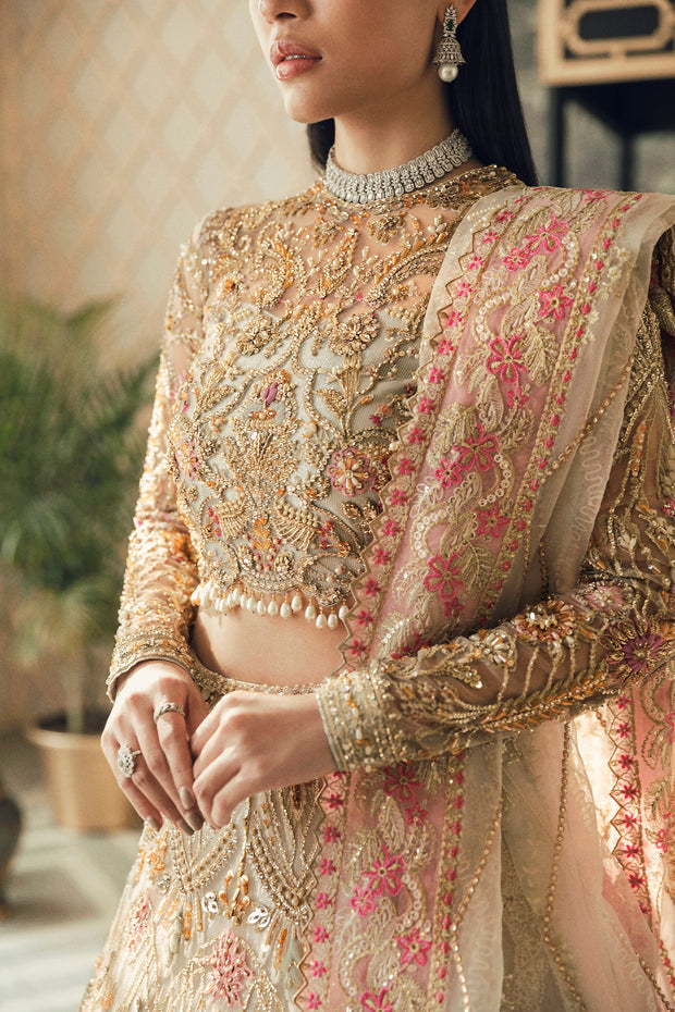 Indian Golden Lehenga Kameez Dress