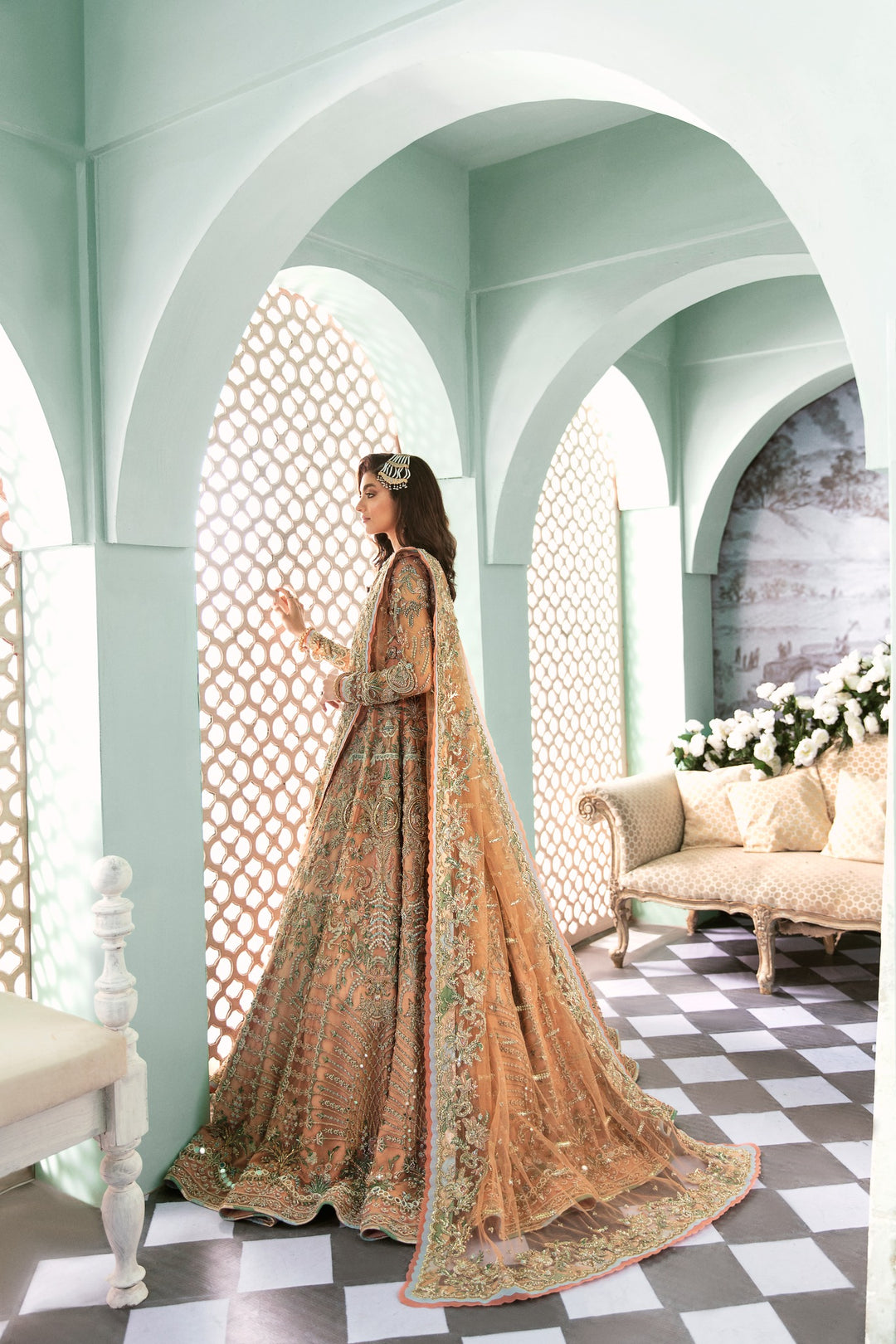 Indian Heavy Stone Work Bridal Lehenga 