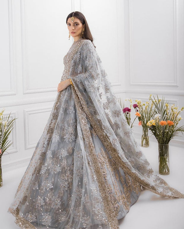 Indian Ice Blue Lehenga Choli 
