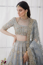 Indian Ice Blue Lehenga Choli for Bridal Wear 2022