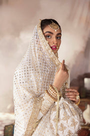 Indian Ivory Raw Silk Gharara Shirt Bridal Dress 2022
