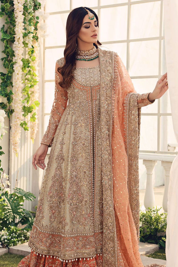 Indian Long Frock Lehenga Design Bridal Dress for Wedding Wear Nameera by Farooq Indian Long Frock Lehenga Design Bridal Dress for Wedding Wear Nameera by Farooq