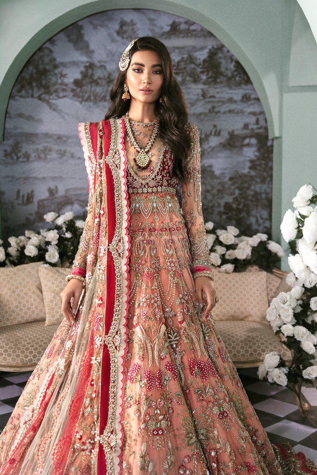 Indian Multicolor Stone Work Bridal Lehenga of Walima Wear