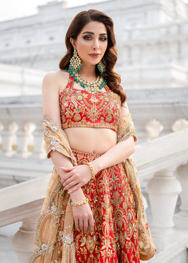 Indian Red Bridal Lehenga 2023