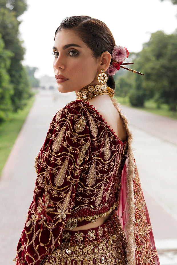 Indian Red Bridal Lehenga with Choli Dupatta Dress