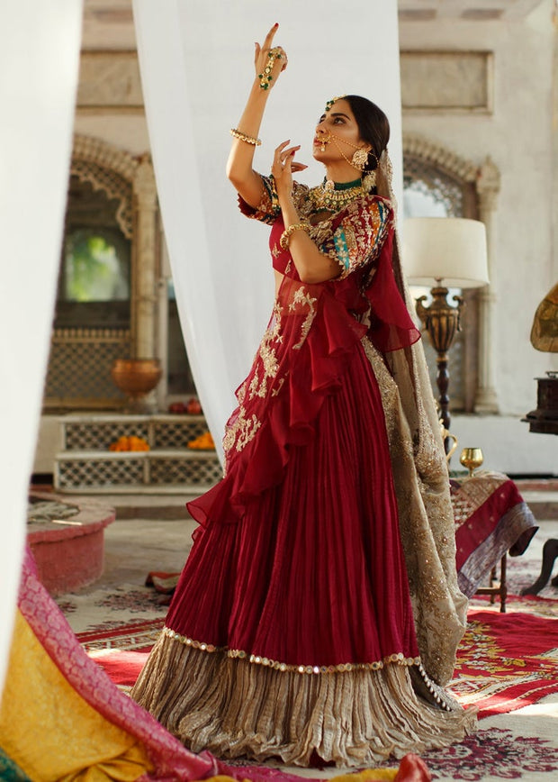 Indian Red Lehenga Choli Bridal Dress 2022 