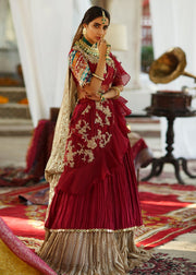 Indian Red Lehenga Choli Bridal Dress 