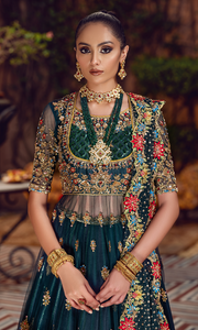 Indian Red and Green Lehenga Choli 2022