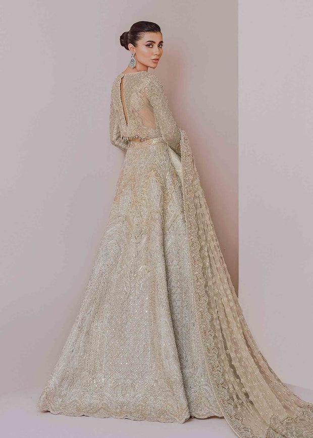 Indian White Bridal Ghagra Choli 