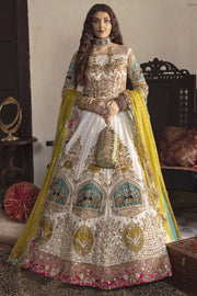 Indian White Raw Silk Lehenga Choli Bridal Dress 