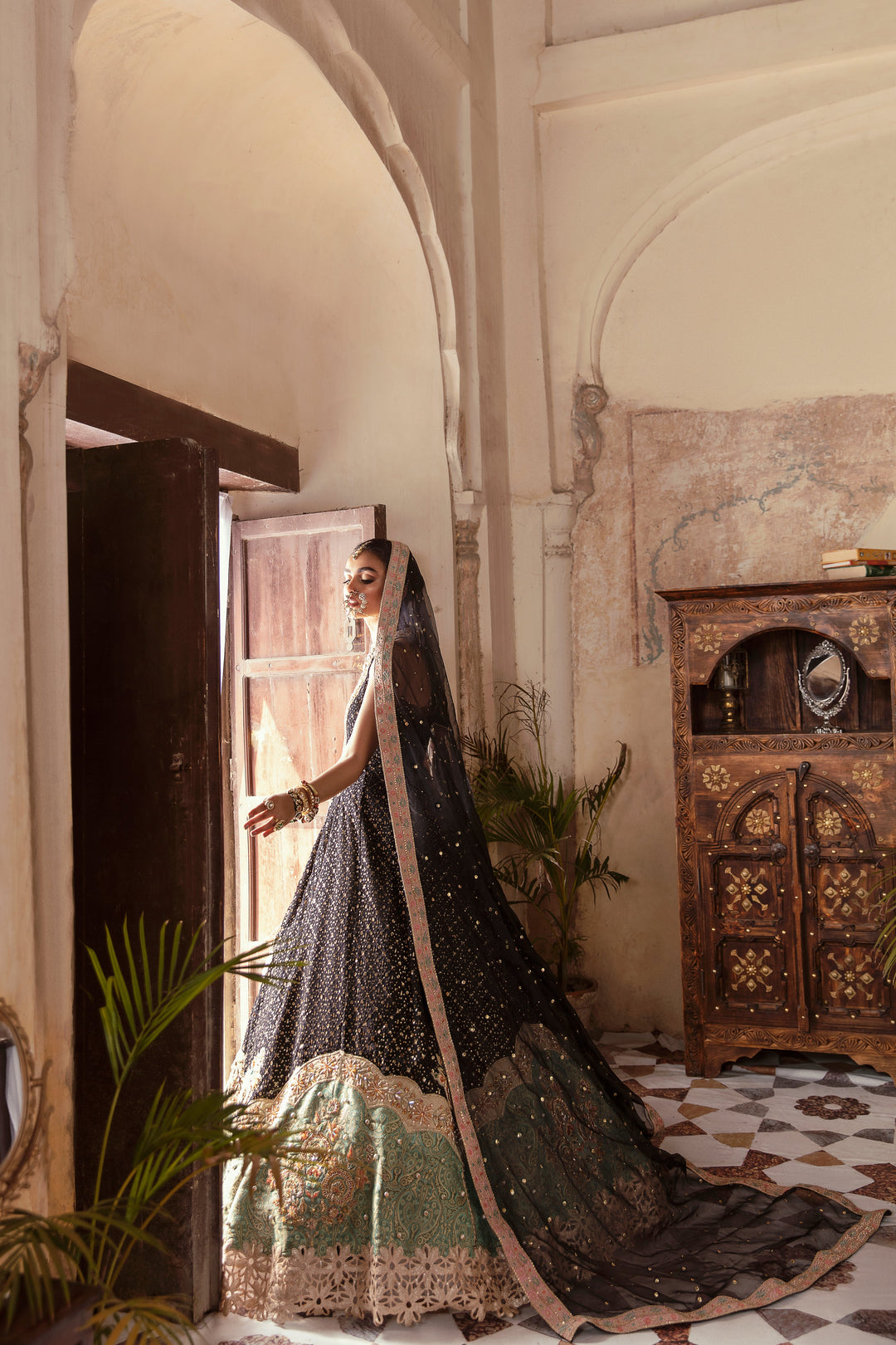 Indian White Raw Silk Lehenga Skirt 