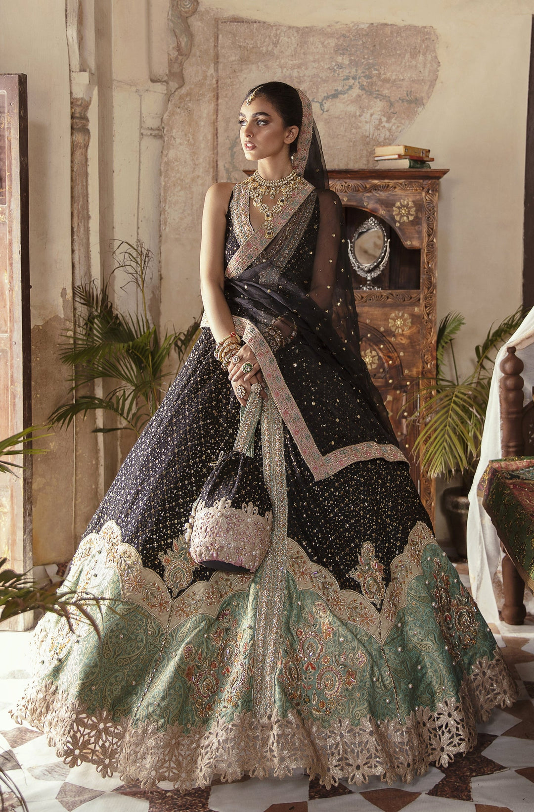 Indian White Raw Silk Lehenga Skirt Bridal Dress