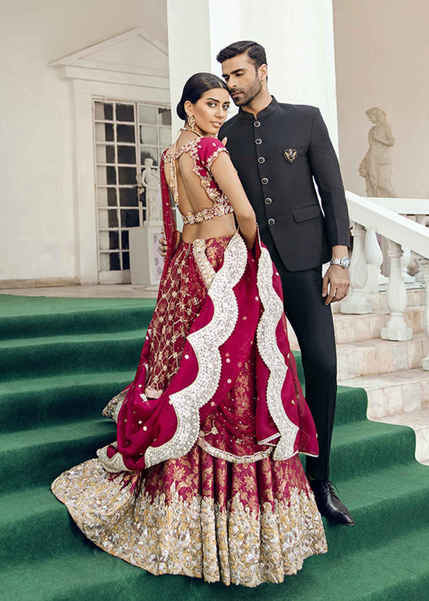 nikah red dress Red Custom Bridal Lehenga Dress
