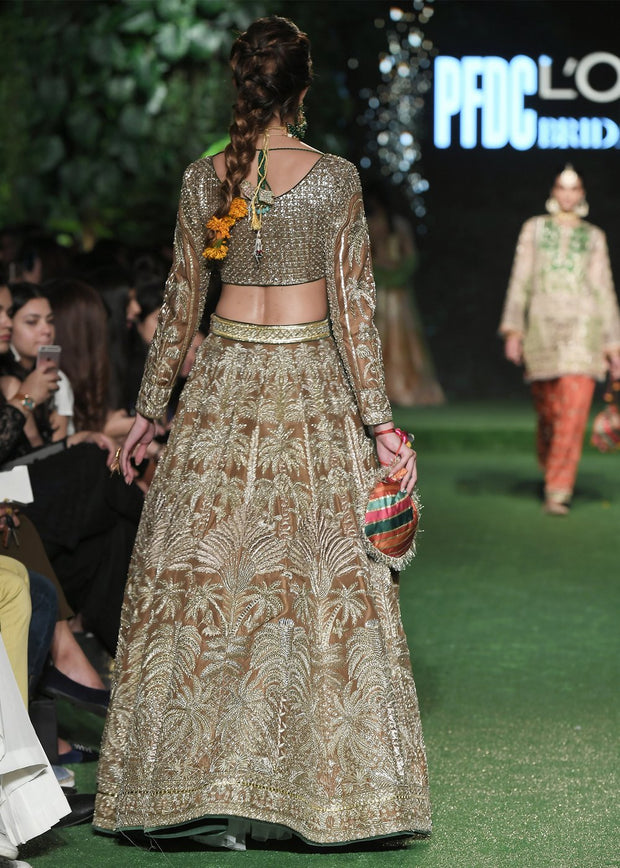 Indian Bridal Choli Lehnga for Wedding Backside View