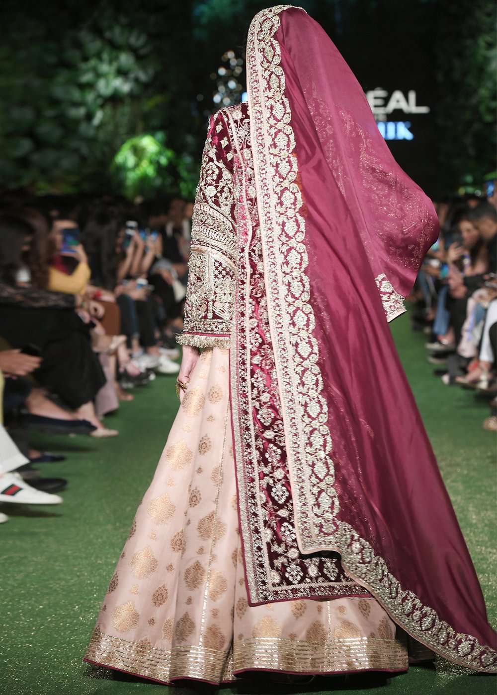 Indian Bridal Gown Dress for Wedding Backside View