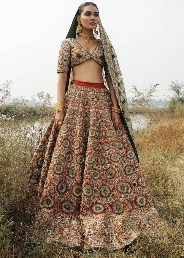 Indian Bridal Ghaghra Choli in Stylish Design for Wedding
