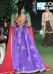 Indian Lehnga Choli for Bride in Elegant Style Backside