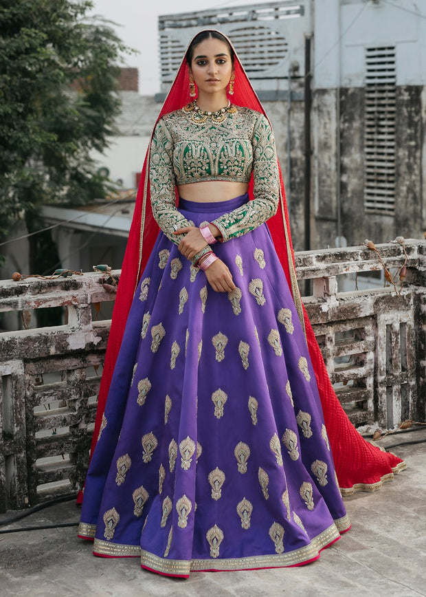Indian Lehnga Choli for Bride in Elegant Style Front Look