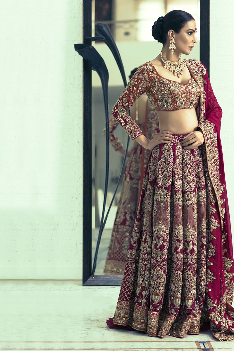Stunning Full Flared Indian Wedding lehenga