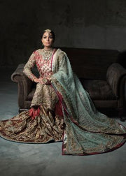 Beautiful Indian bridal gharara dress embroidered for wedding wear # B3393