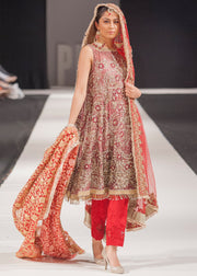 Beautiful Indian chiffon dress for bridal in multi color # B3349