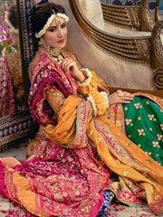 Kalidaar Multi Colour Bridal Lehenga 1