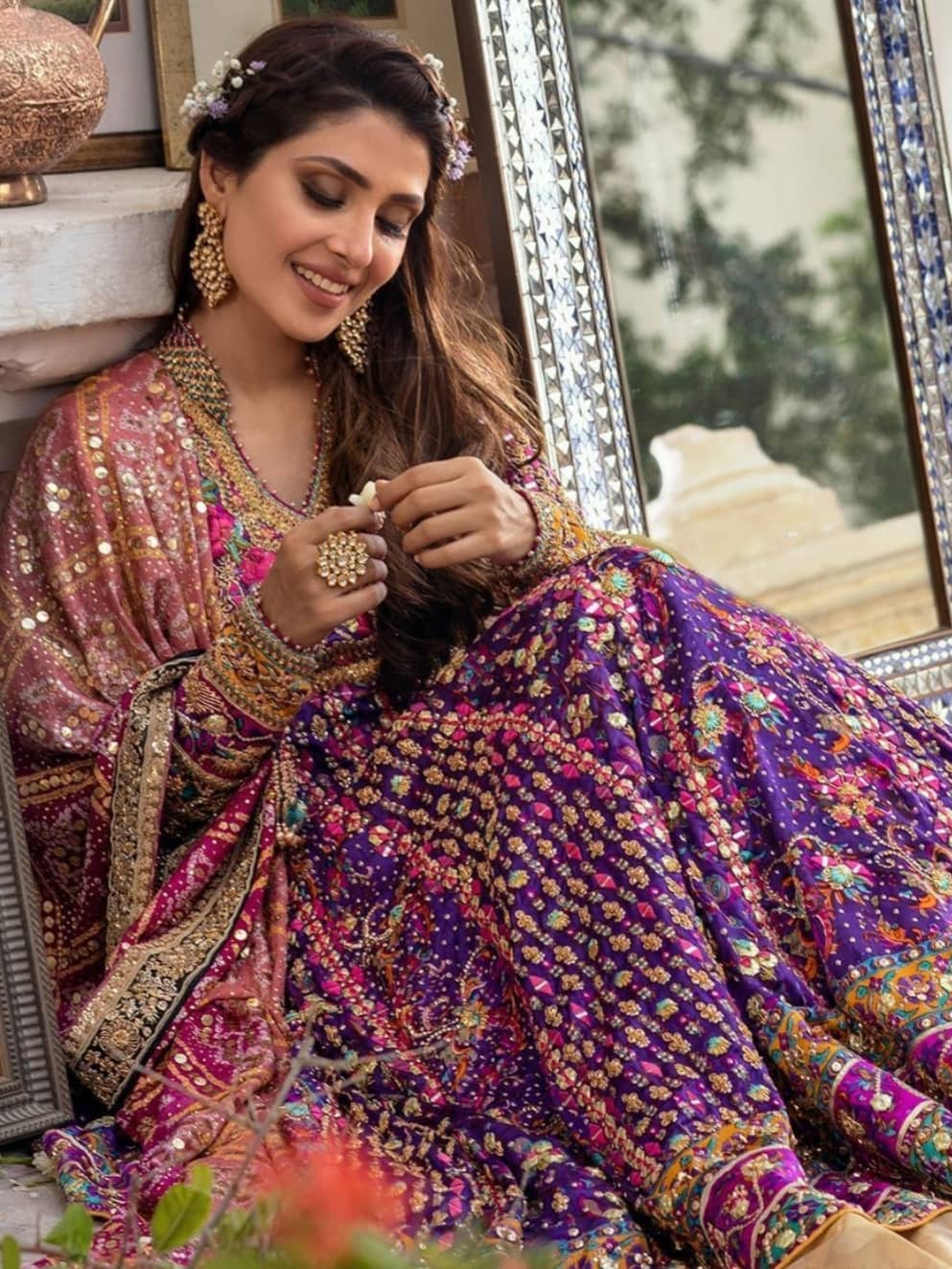Luxury Bridal Anarkali Lehenga in Angarkha Style 2