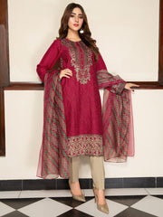 Latest Embroidered Chiffon Thai Silk Suit 2021