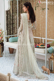 Ivory Colored Net Lehenga Choli Bridal Dress Pakistani Online