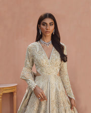 Ivory Gold Lehenga Bridal