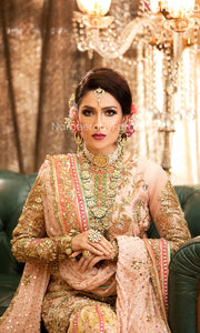  Ivory Pink Pakistani Bridal Sharara
