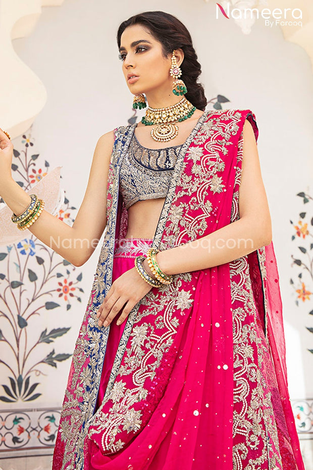 Jacket Lehenga Choli Bridal Dress Pakistani