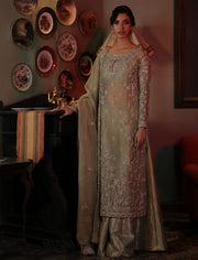 Jamawar Sharara Kameez Dupatta Pakistani Wedding Dress